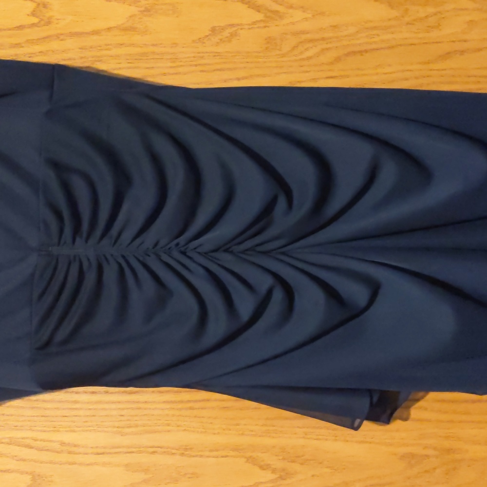 Xscape, navy blue embellished chiffon sheath dress FREE SHIPPING 24 HOURS ONLY!! - Picture 6 of 7
